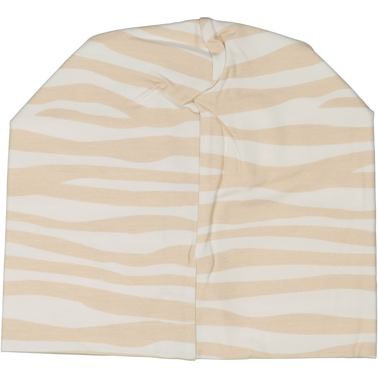 Bamboo beanie Soft beige zebra  XS 1-2 Year