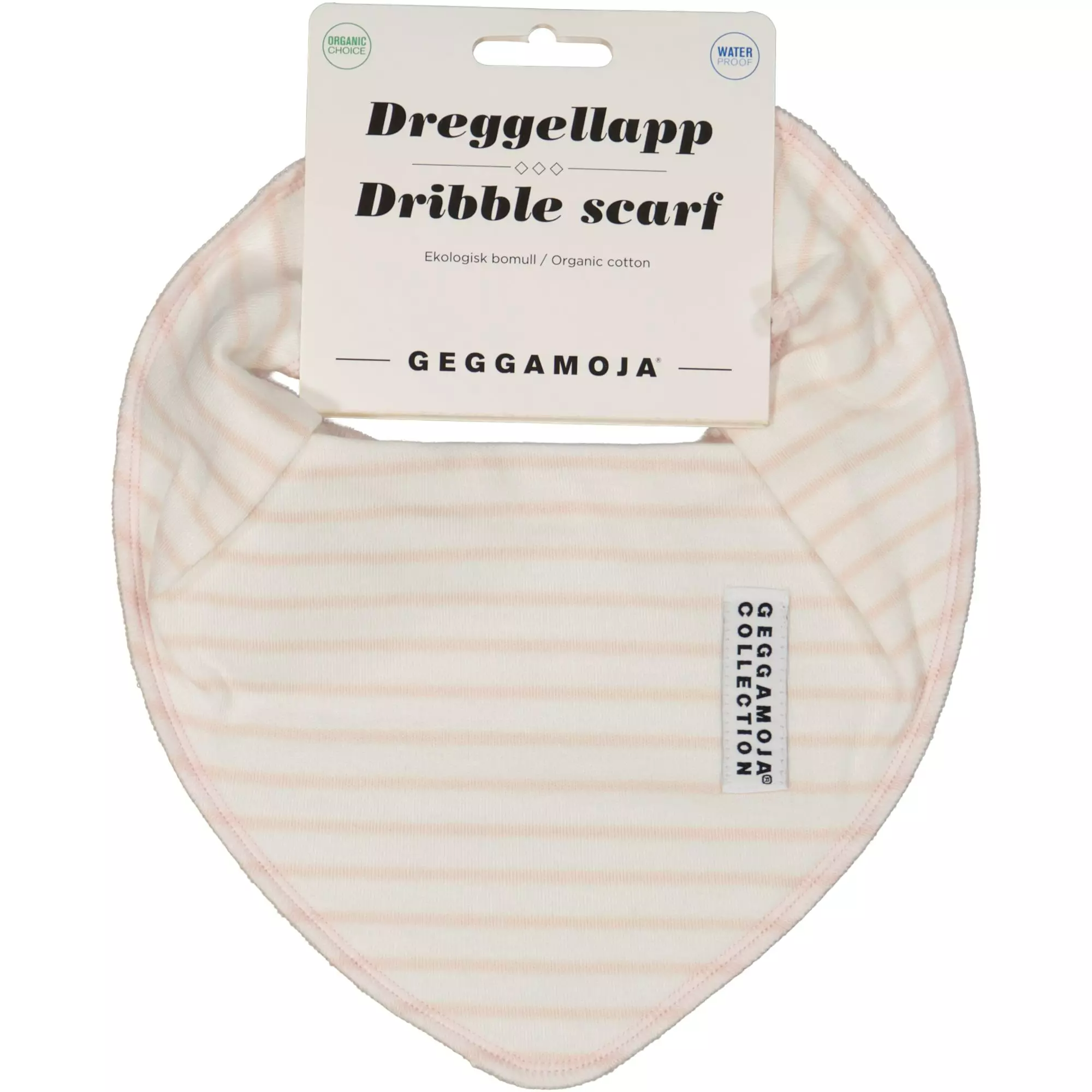Dry bib L.pink/offwhite