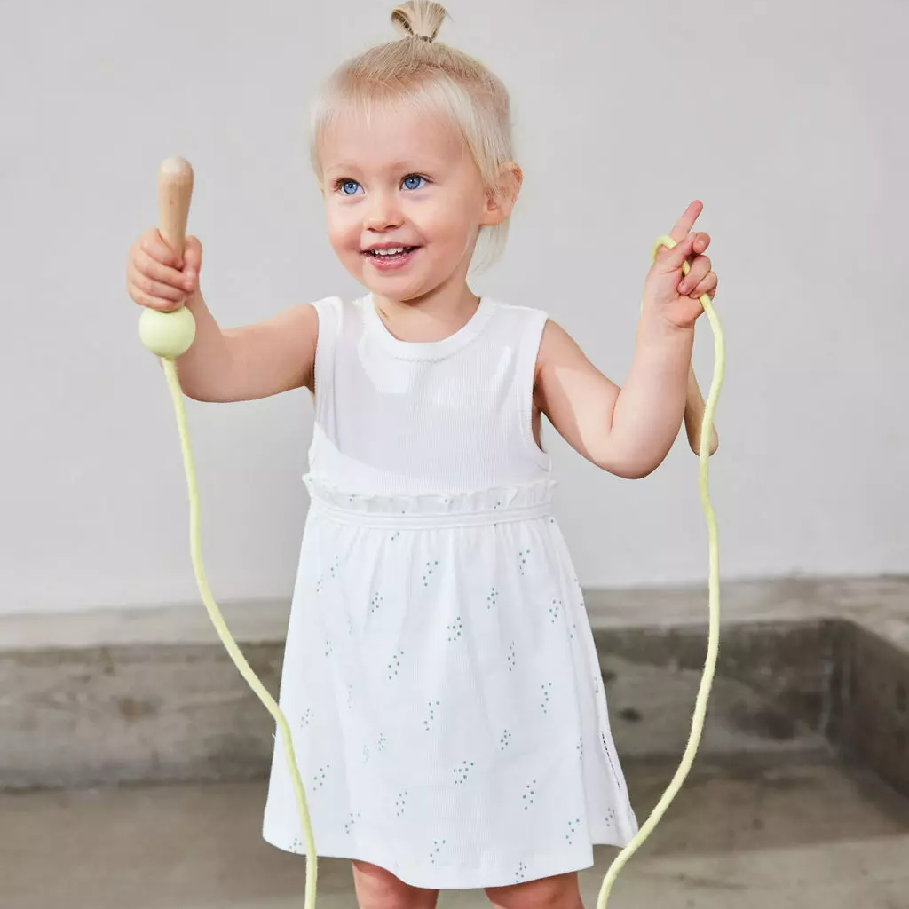 Babyklänning ärmlös Tiny Dots Vit