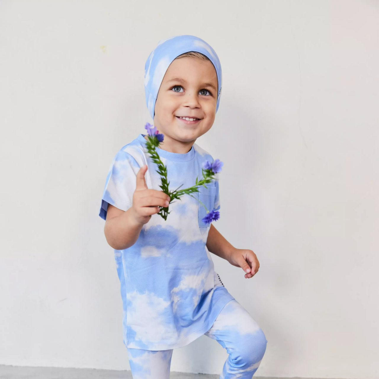 Bamboo beanie Blue sky M 5-6 Year