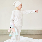 Bamboo two pcs pyjamas Soft beige leo 146/152