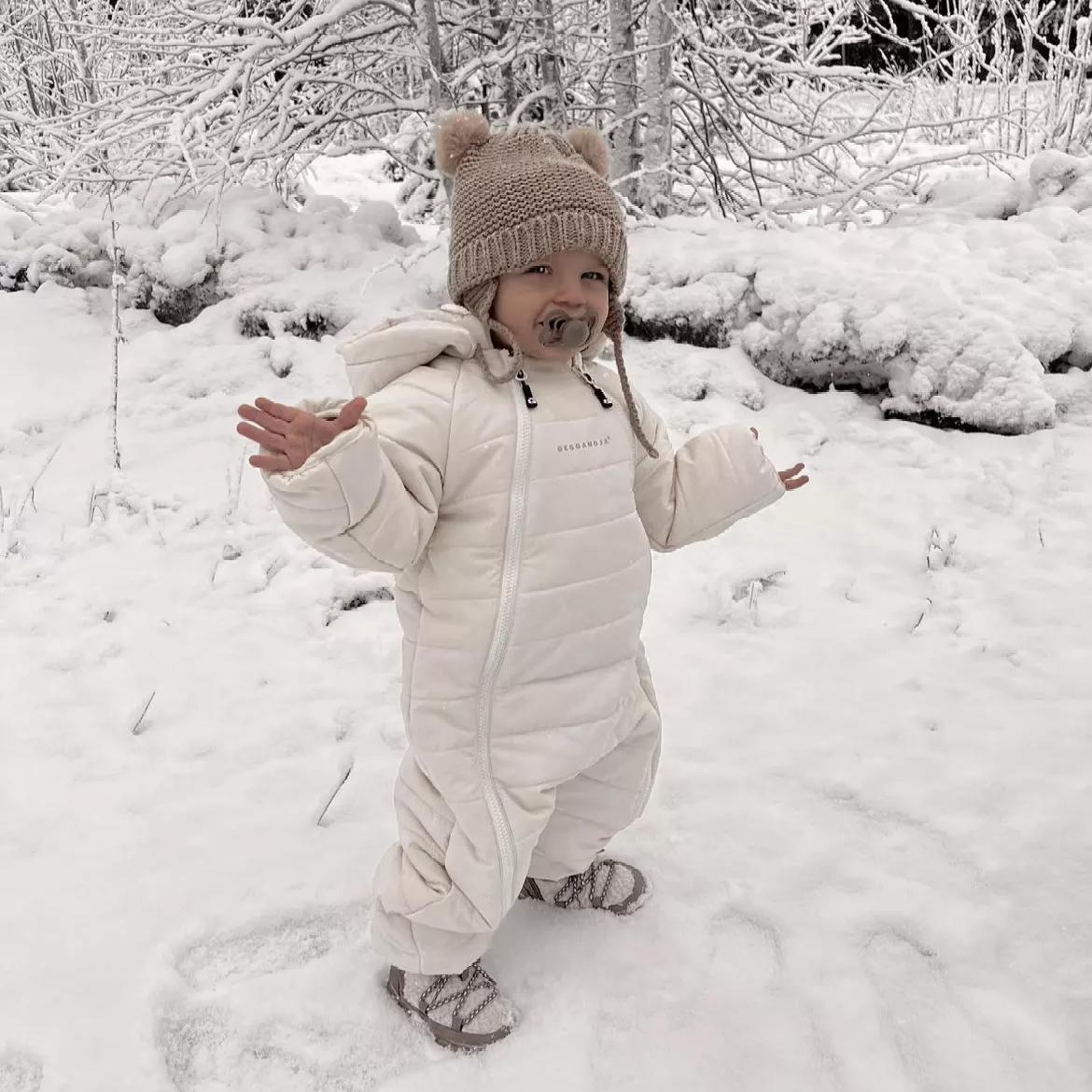 Puffer overall Beige