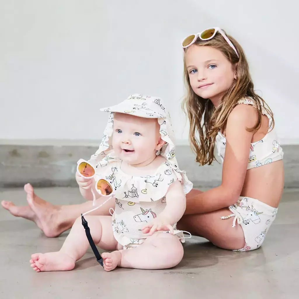 UV Bikini set Beige unicorn 122/128
