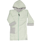 Kids Bathrobe Grey/L.green str 122/128