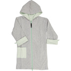 Kids Bathrobe Grey/L.green str 74/80