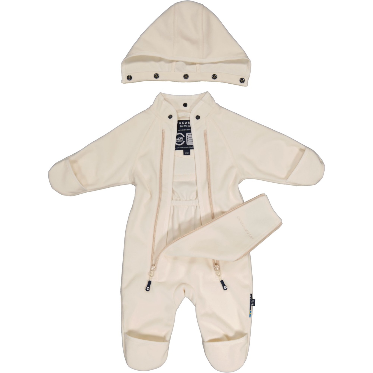 Wind fleece overall Soft beige