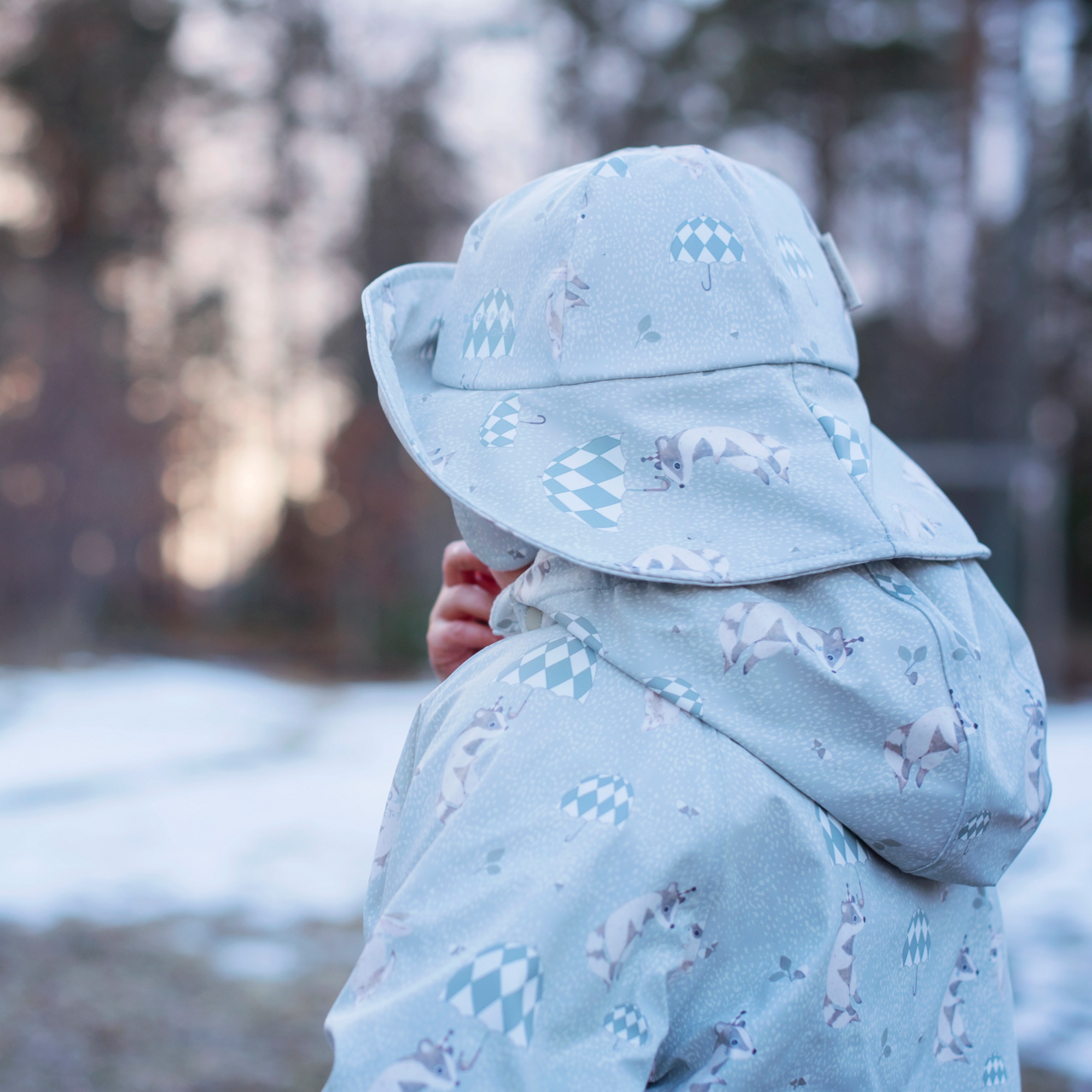 Rain hat fleece Acorn  6-8