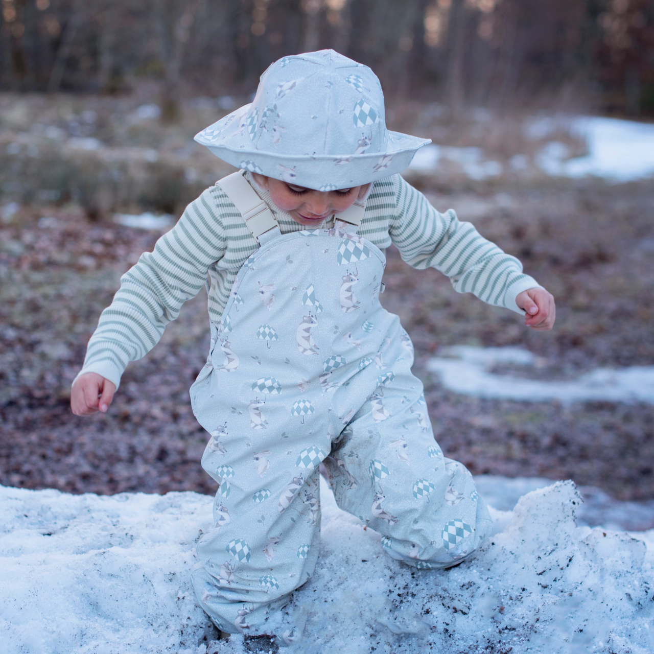 Rain hat fleece Acorn  4-6