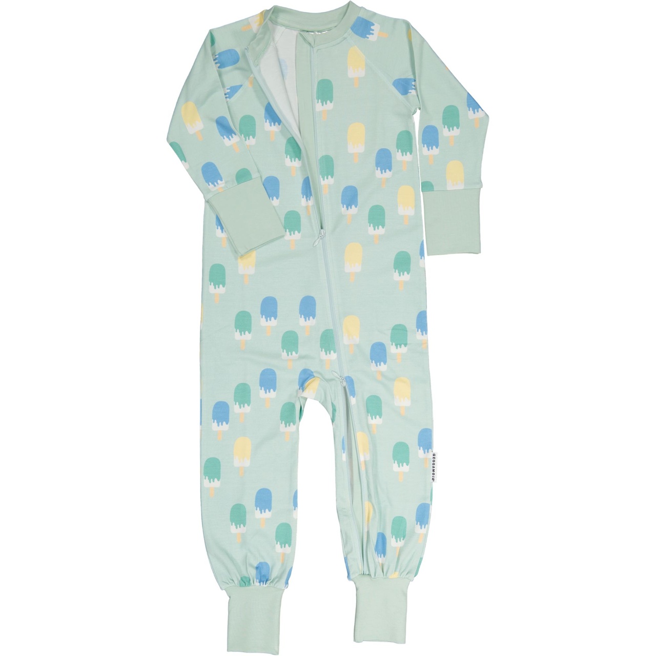 Bamboo two way zip pyjamas Ice cream mint