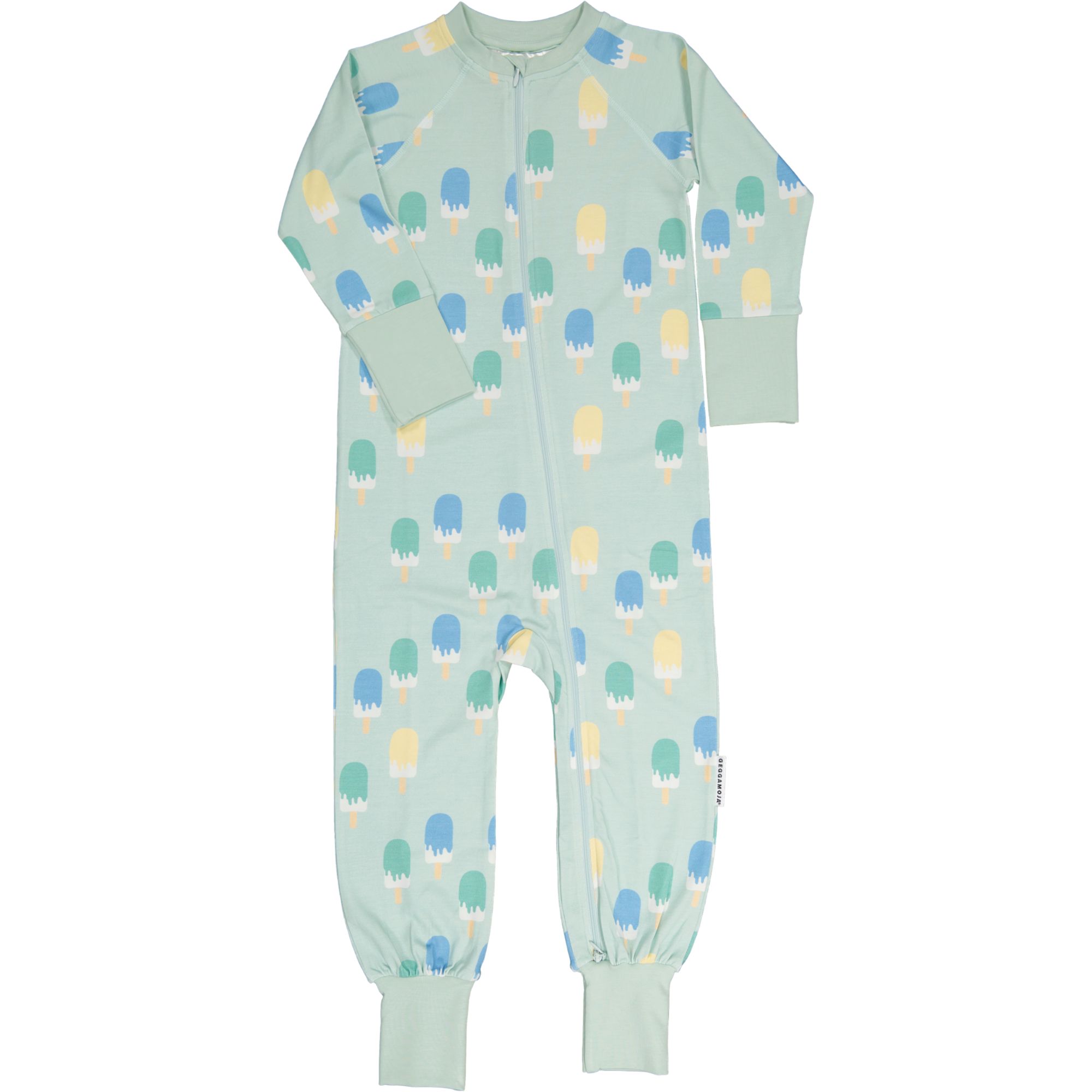 Bamboo two way zip pyjamas Ice cream mint
