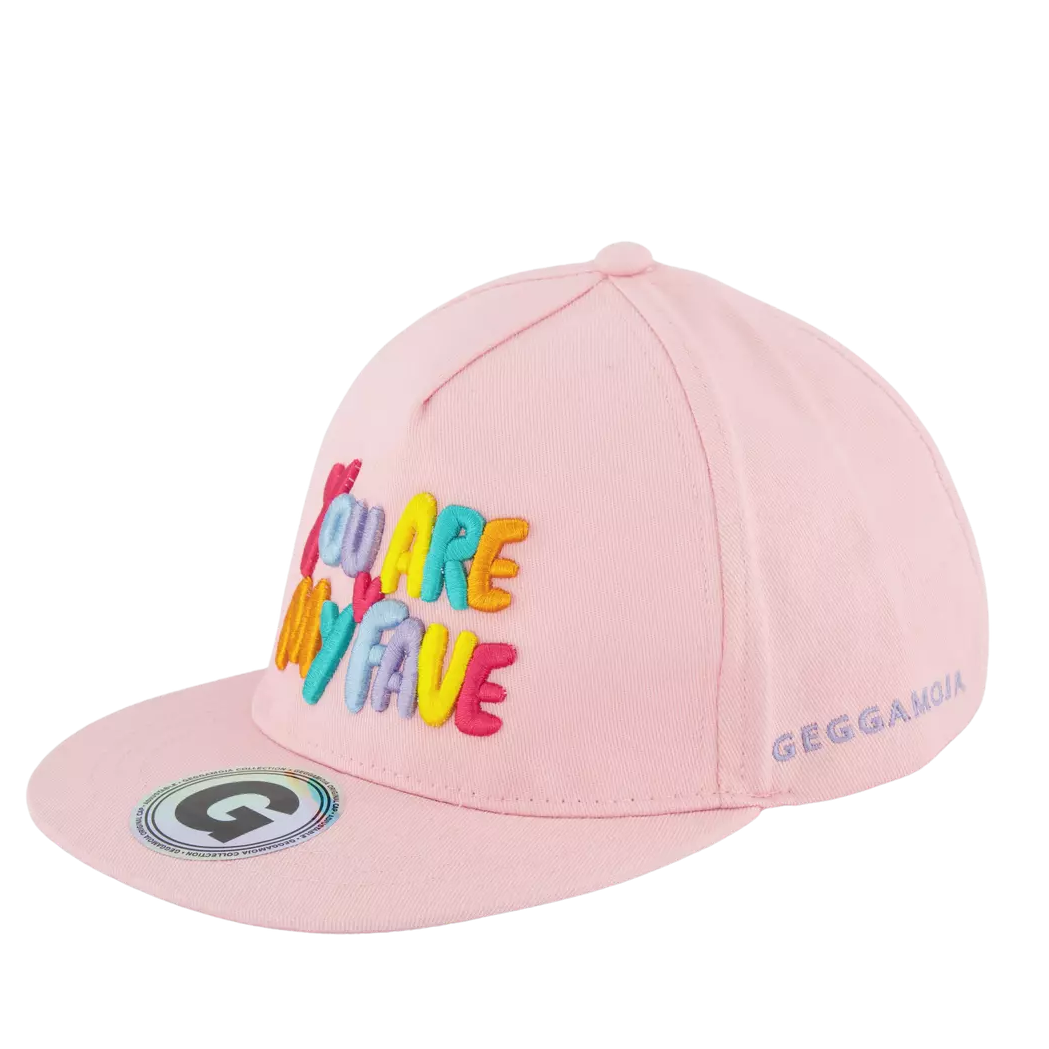 Skate cap my fave Light pink
