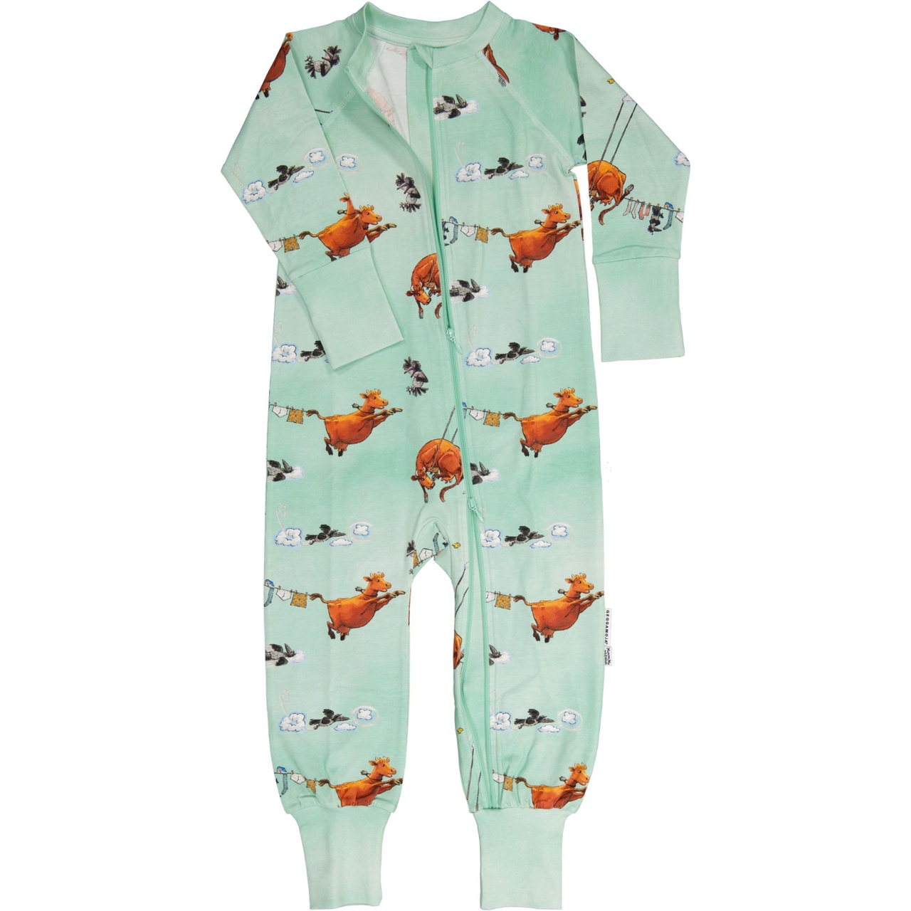 Mamma Mu two way zip pyjamas Sky mint 79 86/92