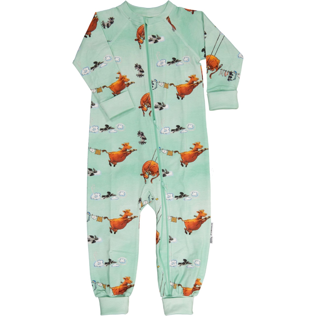 Mamma Mu two way zip pyjamas Sky mint 79 98/104