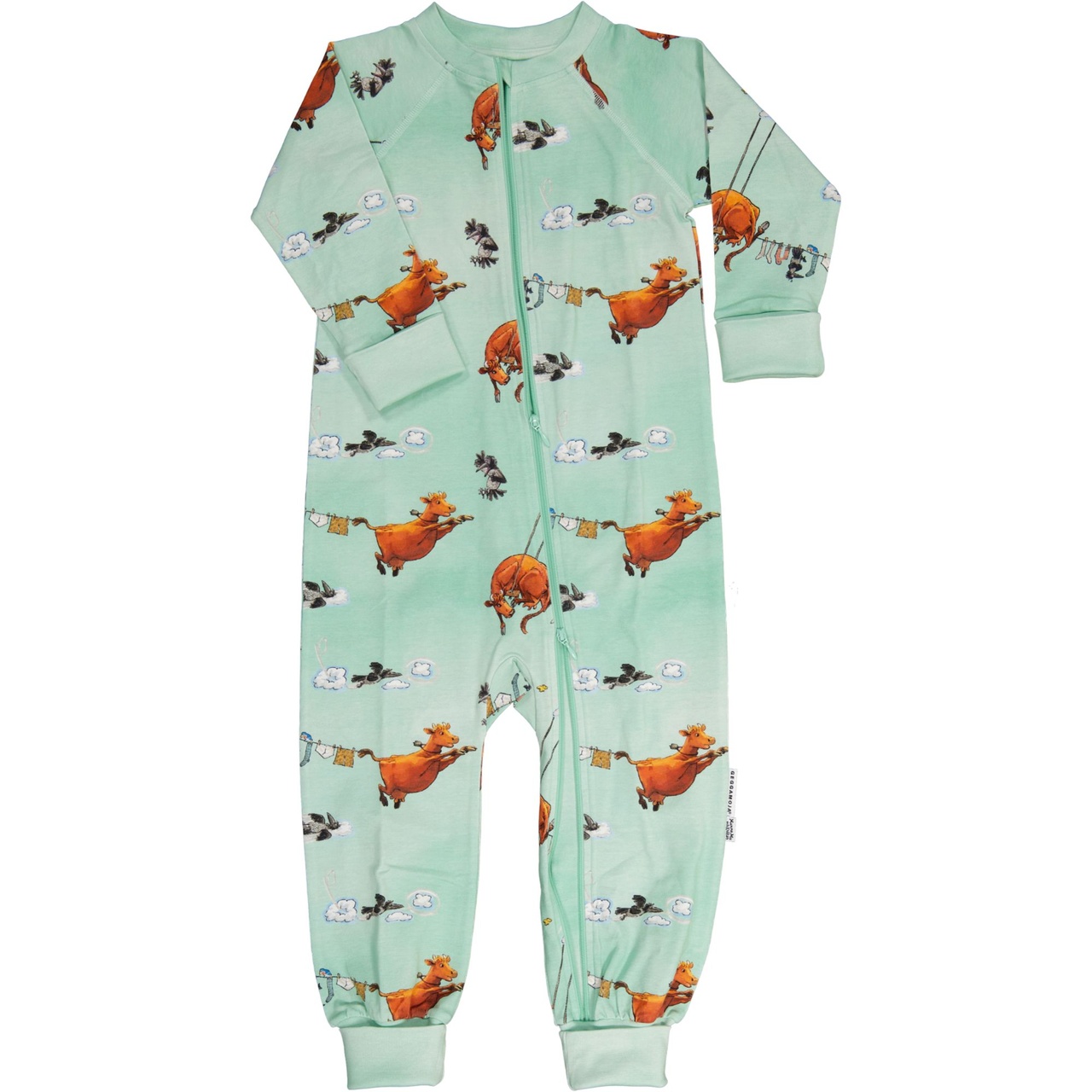 Mamma Mu two way zip pyjamas Sky mint 79 86/92
