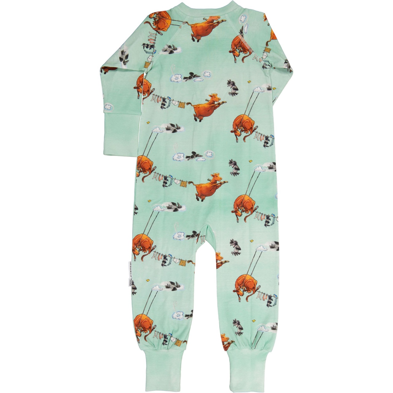 Mamma Mu two way zip pyjamas Sky mint 79 74/80