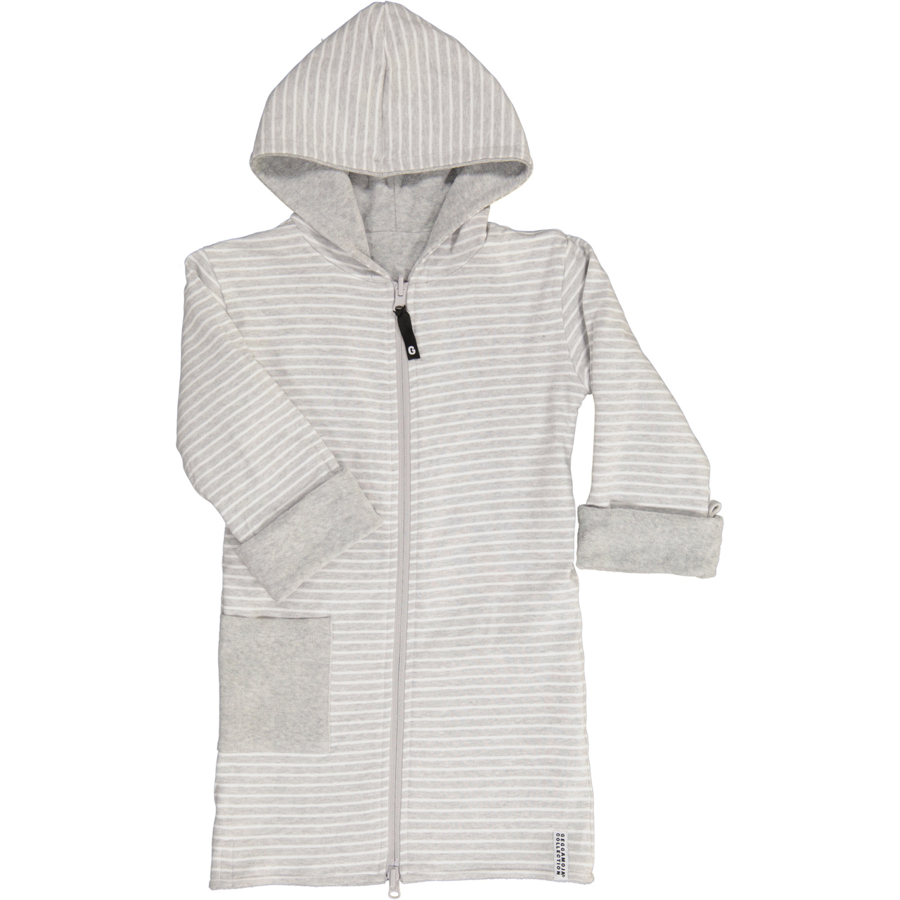 Bathrobe Kids Classic Grey/Grey-white  146/152