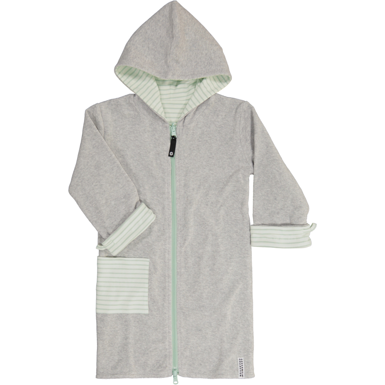 Bathrobe Kids Classic Grey/green-green  86/92