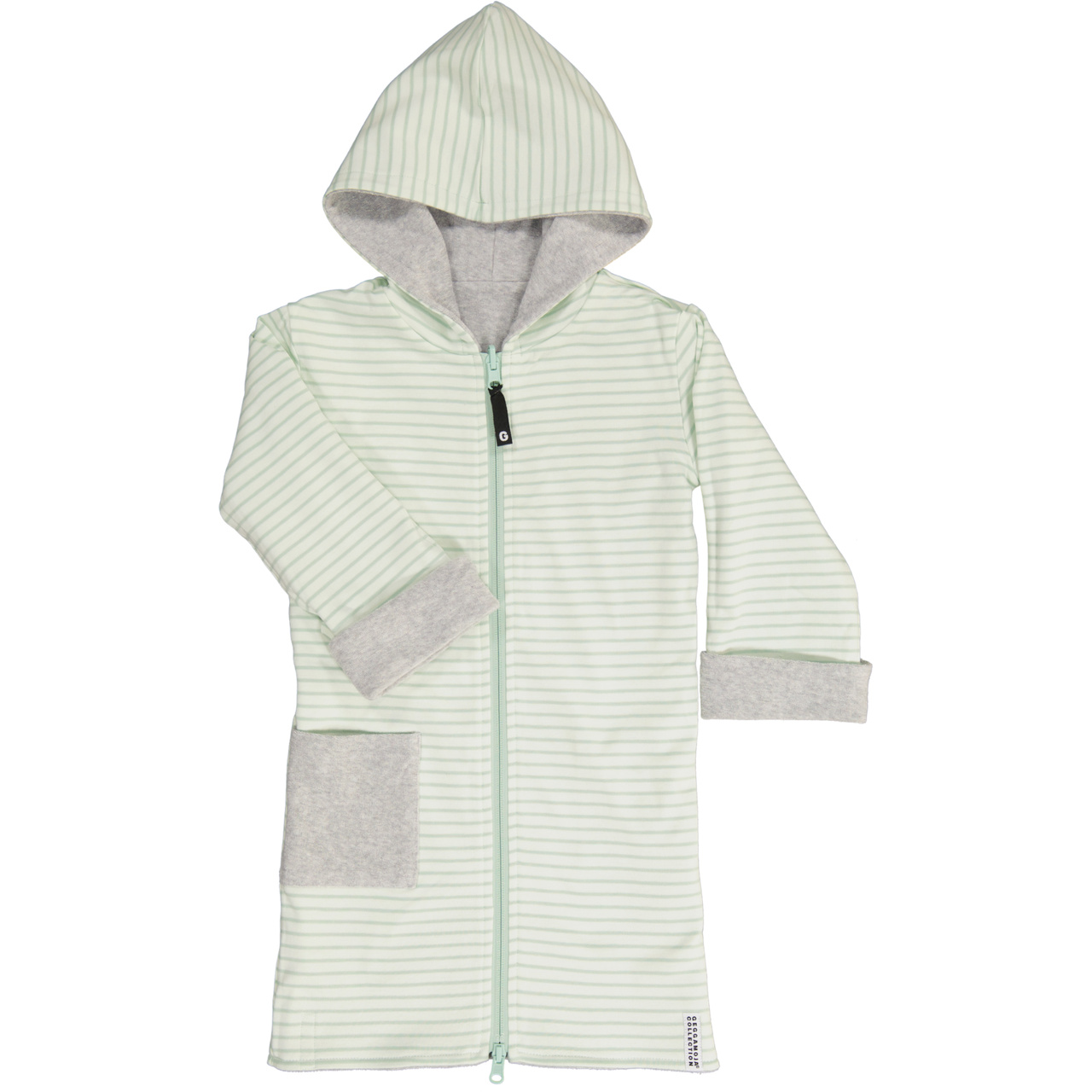 Bathrobe Kids Classic Grey/green-green  146/152