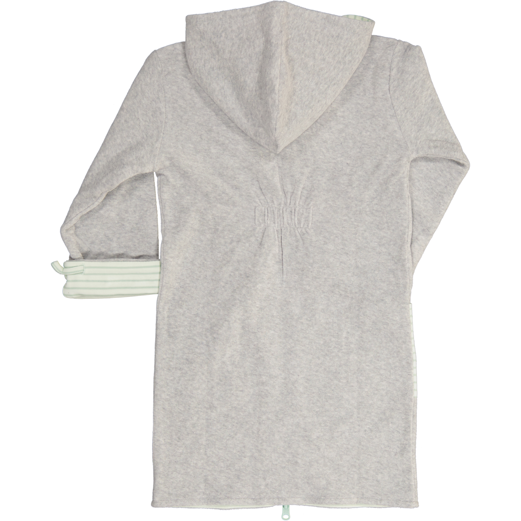 Bathrobe Kids Classic Grey/green-green