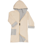 Bathrobe Kids Classic Grey/beige-offw  134/140