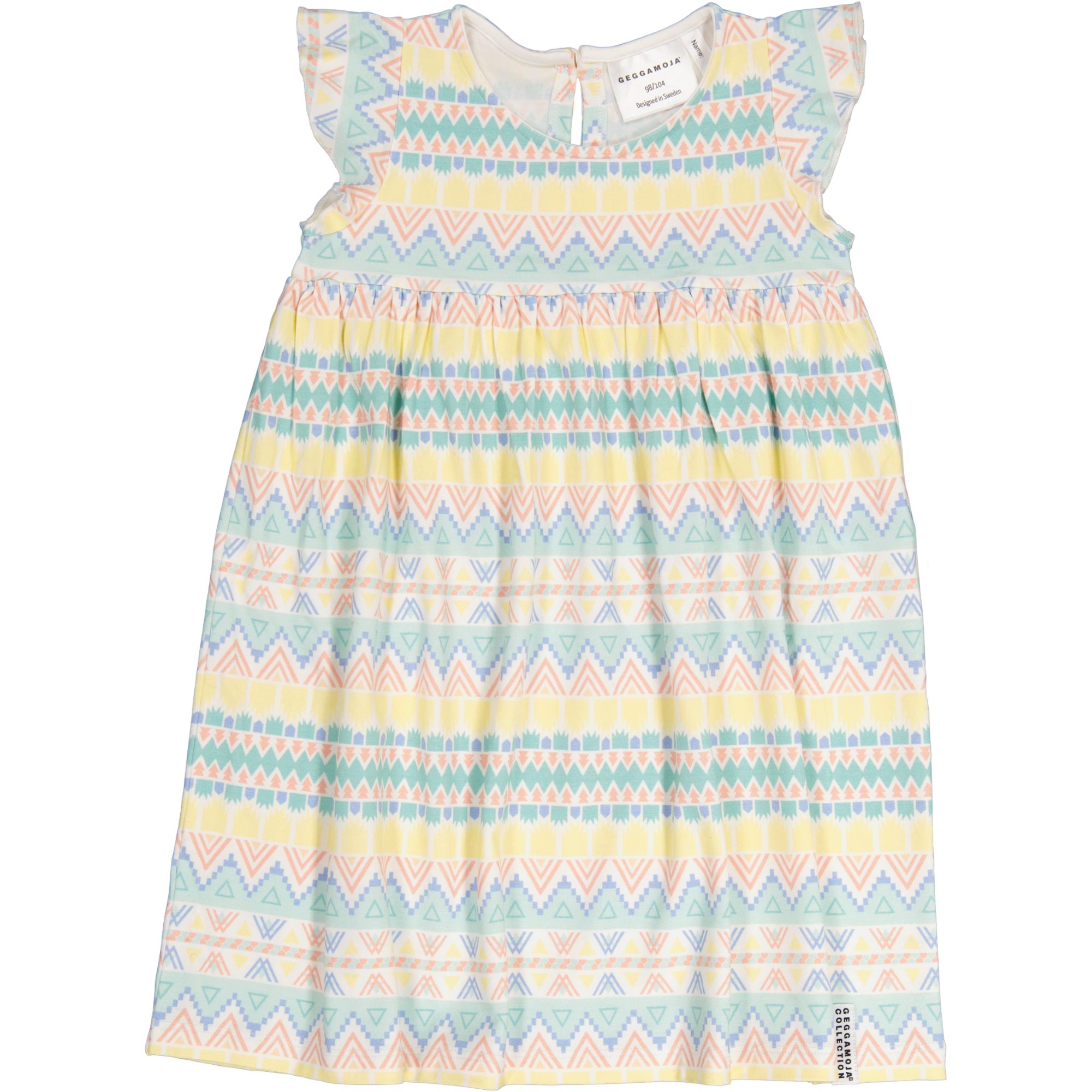 Bamboo flounce dress Inca pastel