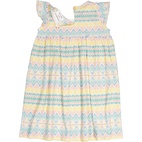 Bamboo flounce dress Inca pastel  122/128