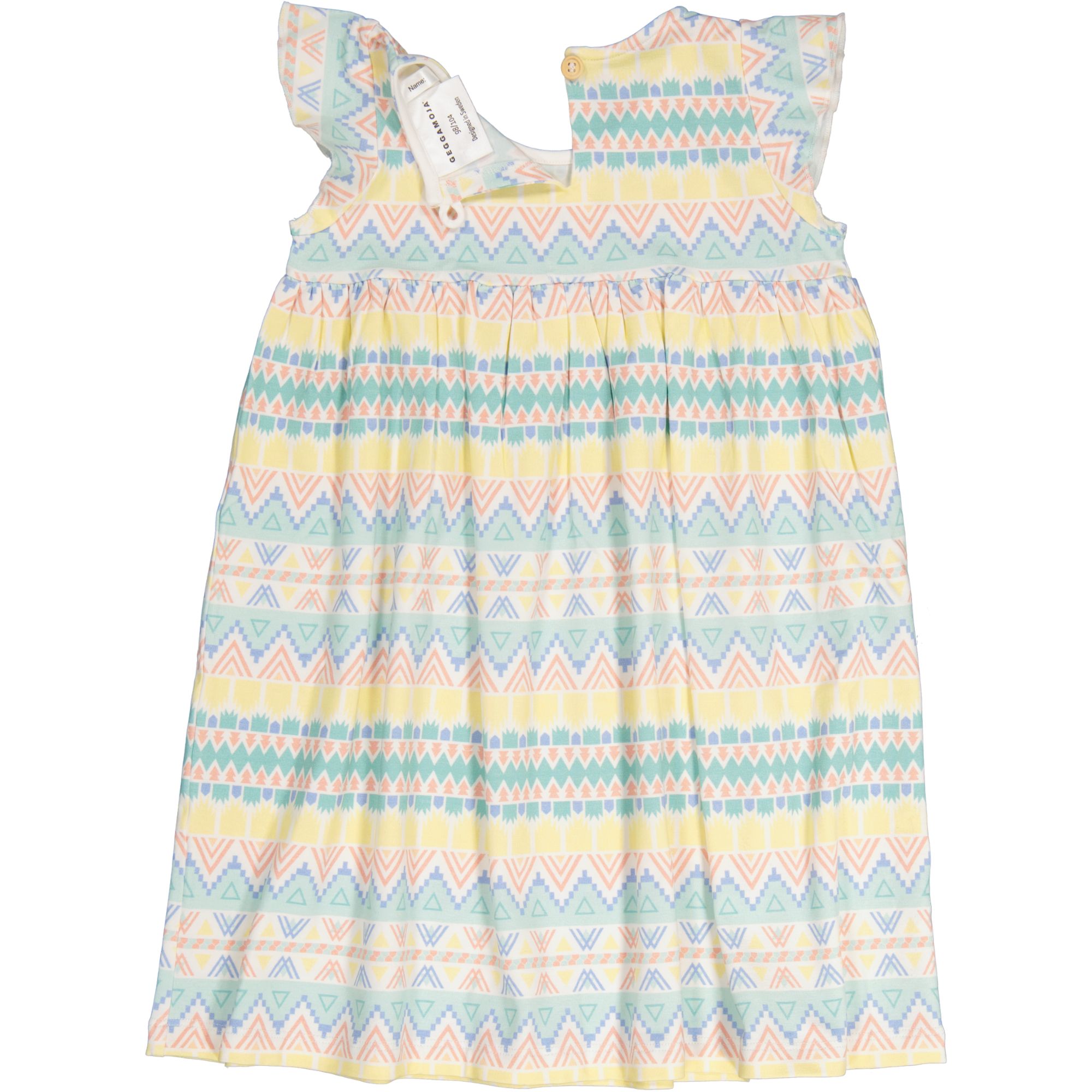 Bamboo flounce dress Inca pastel