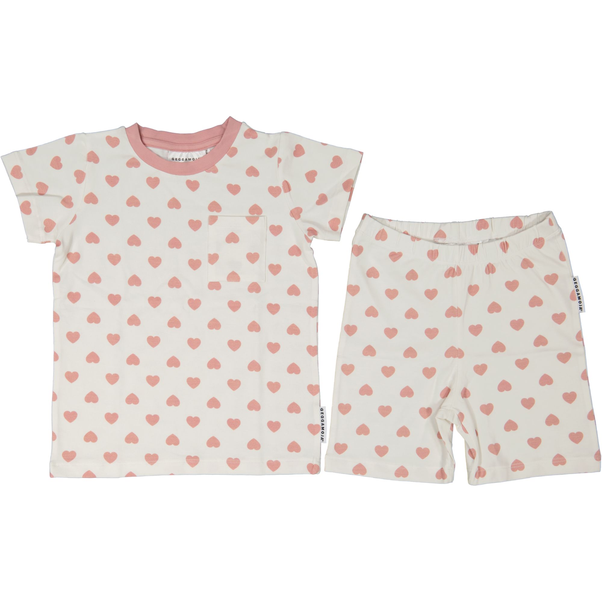 Two pcs summer pyjamas Pink heart  122/128