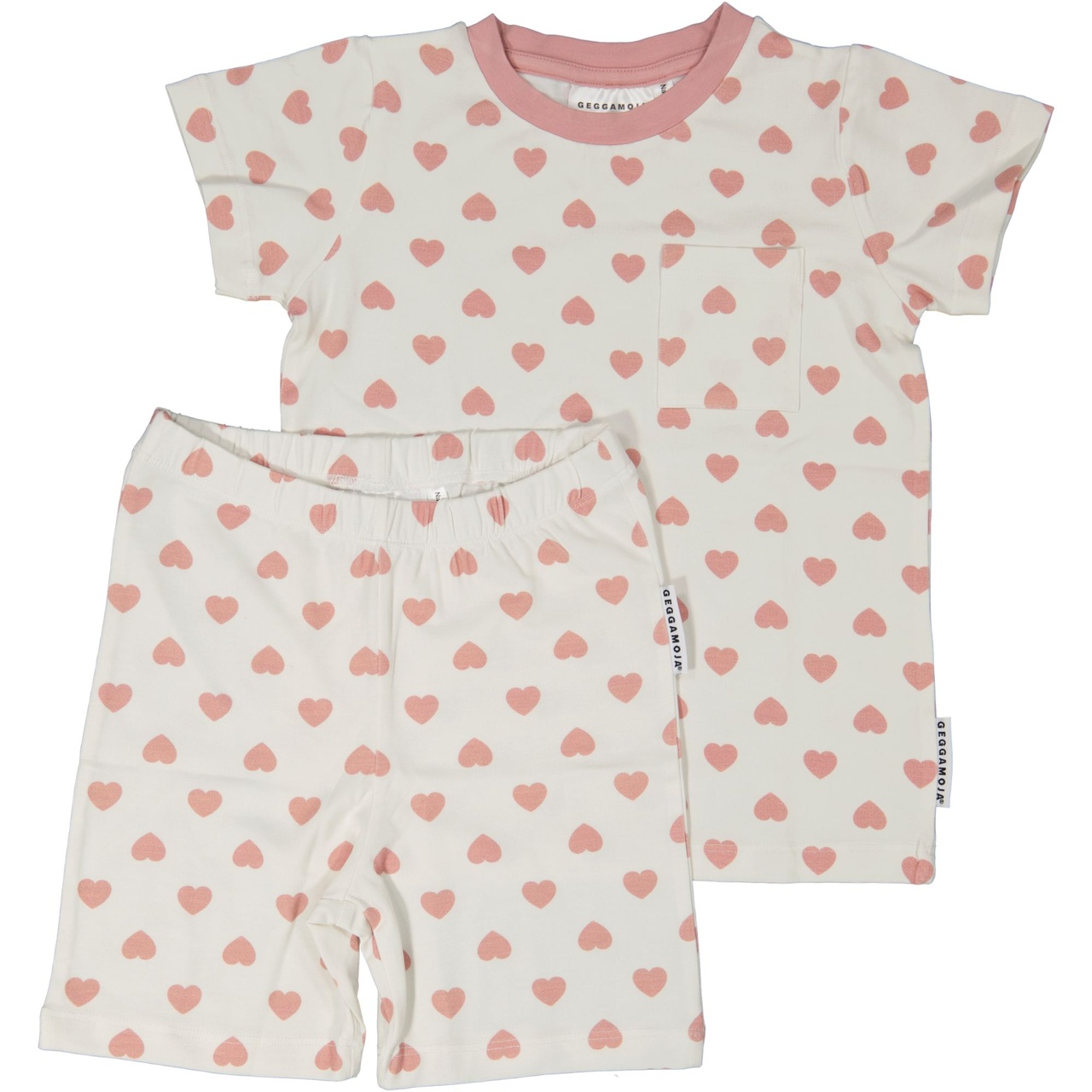 Two pcs summer pyjamas Pink heart  134/140