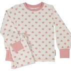 Two pcs pyjamas Pink heart  122/128