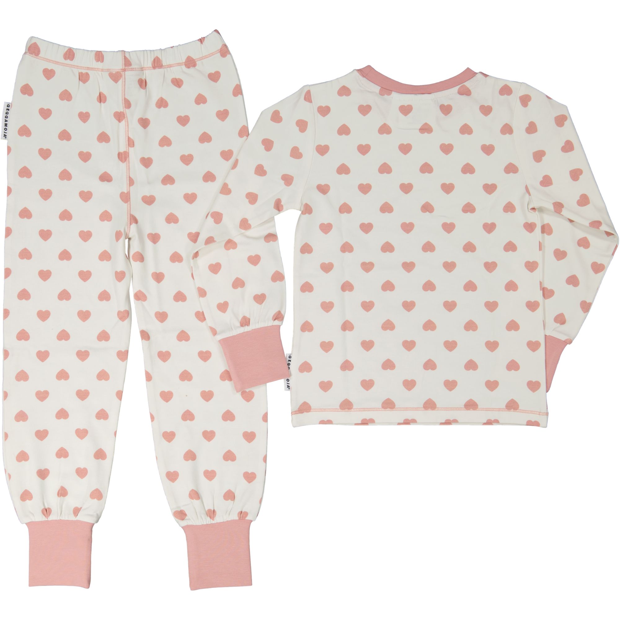 Two pcs pyjamas Pink heart  134/140