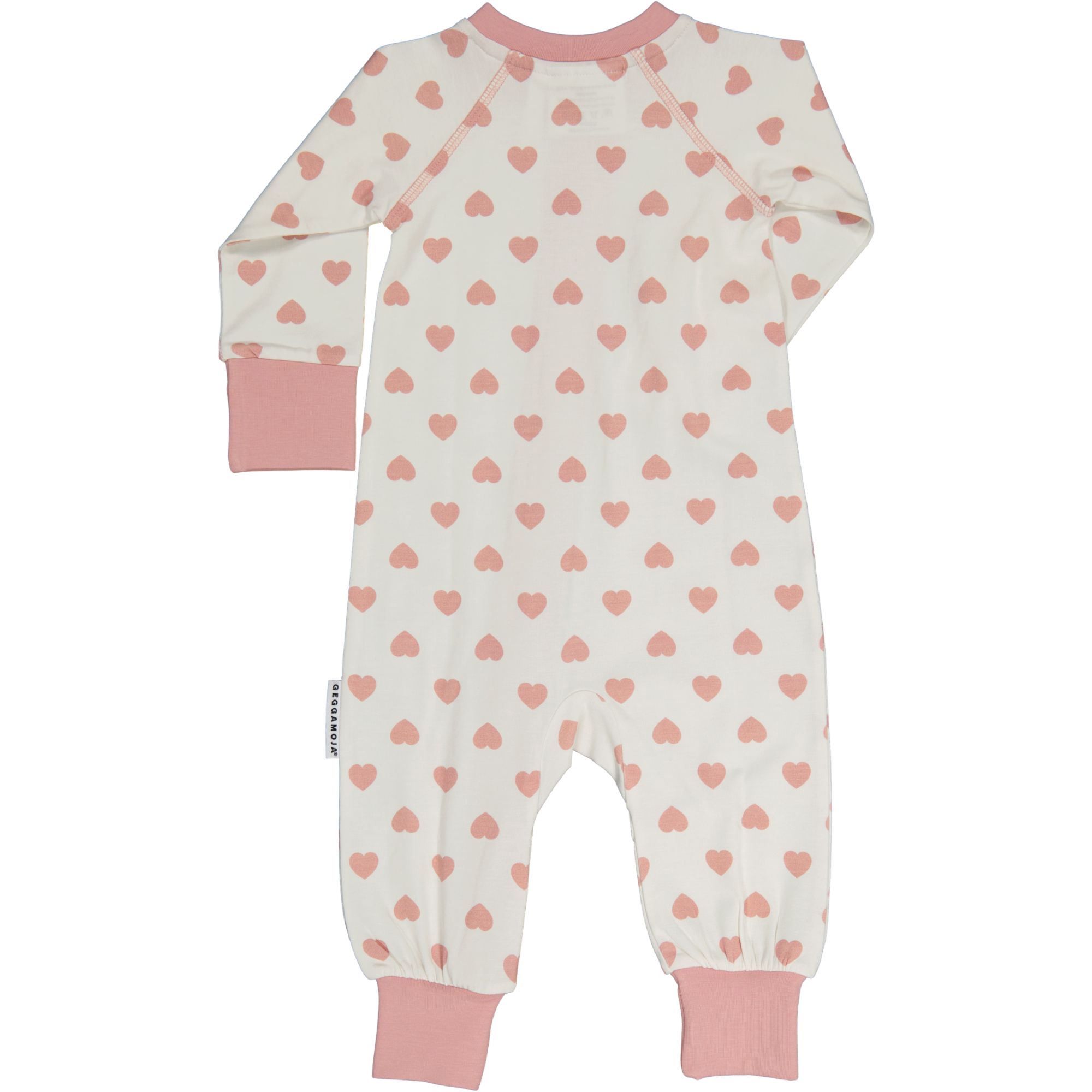Pyjamas 2-way zip Pink heart  98/104