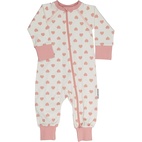 Pyjamas 2-way zip Pink heart  50/56