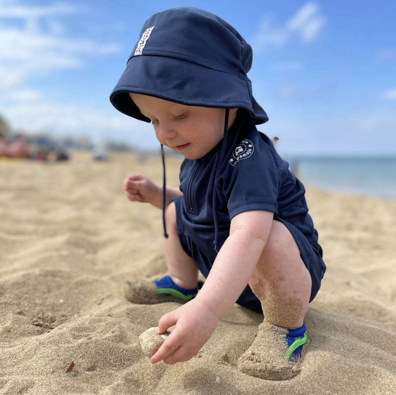 UV-Sonnenhut Navy blau  0-4M