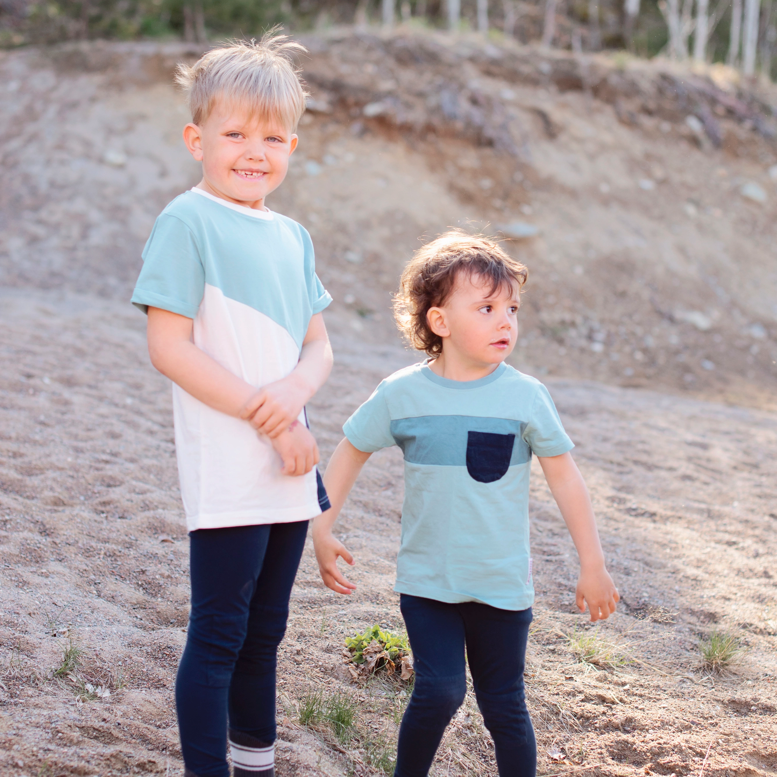 T-shirt Grön/Grå