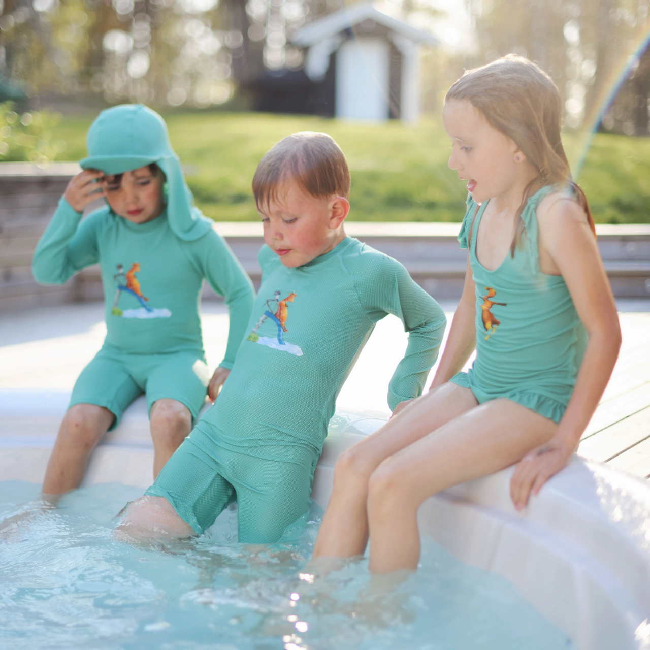 UV Swim suit Mamma Moo and Crow Mint 74/80