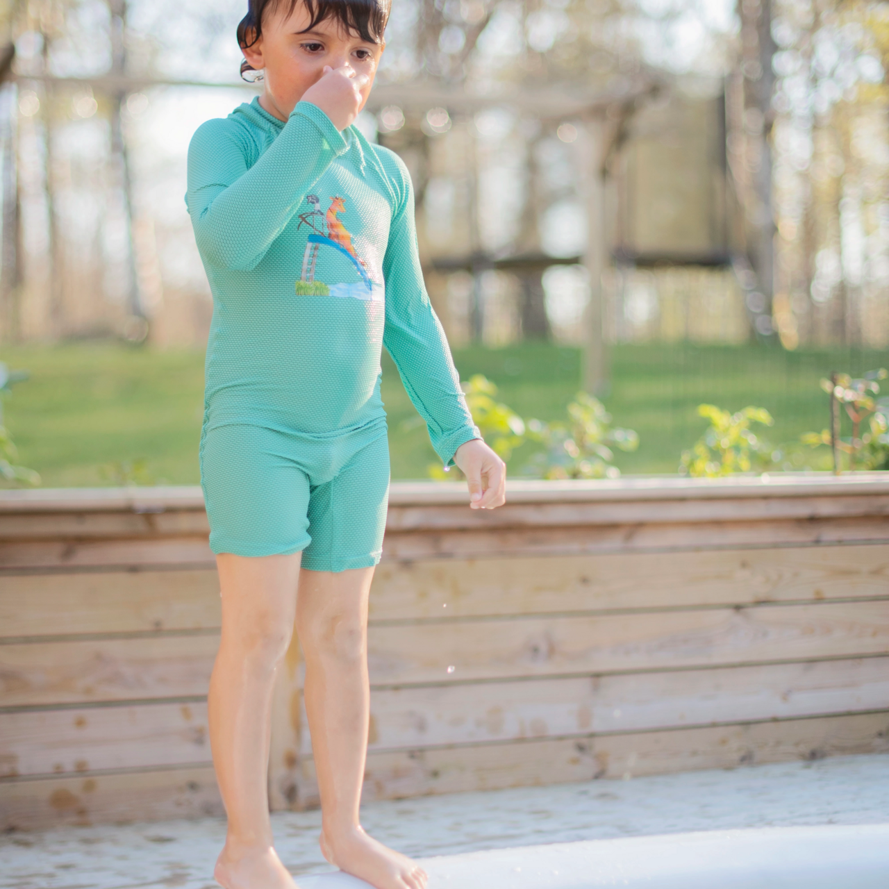 UV Suit Mamma Moo and Crow Mint 122/128