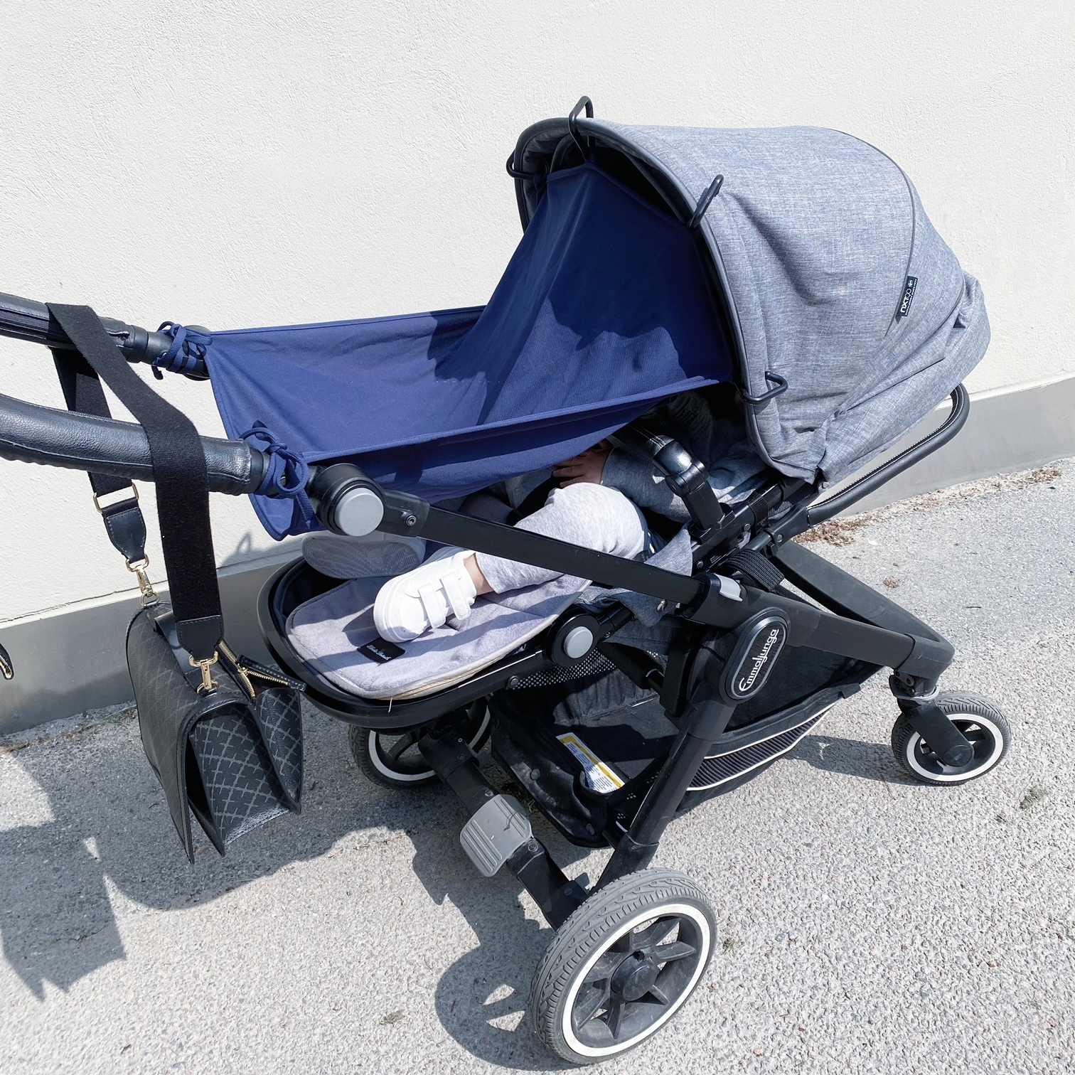 Barnvagnsgardin UV 50+  Blå