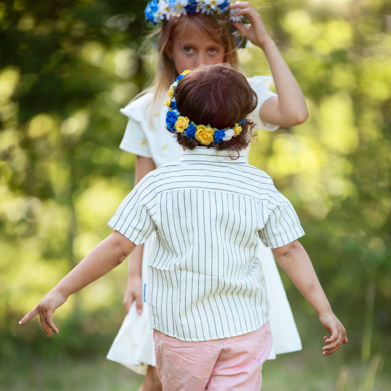 Linnen shirt Navy stripe