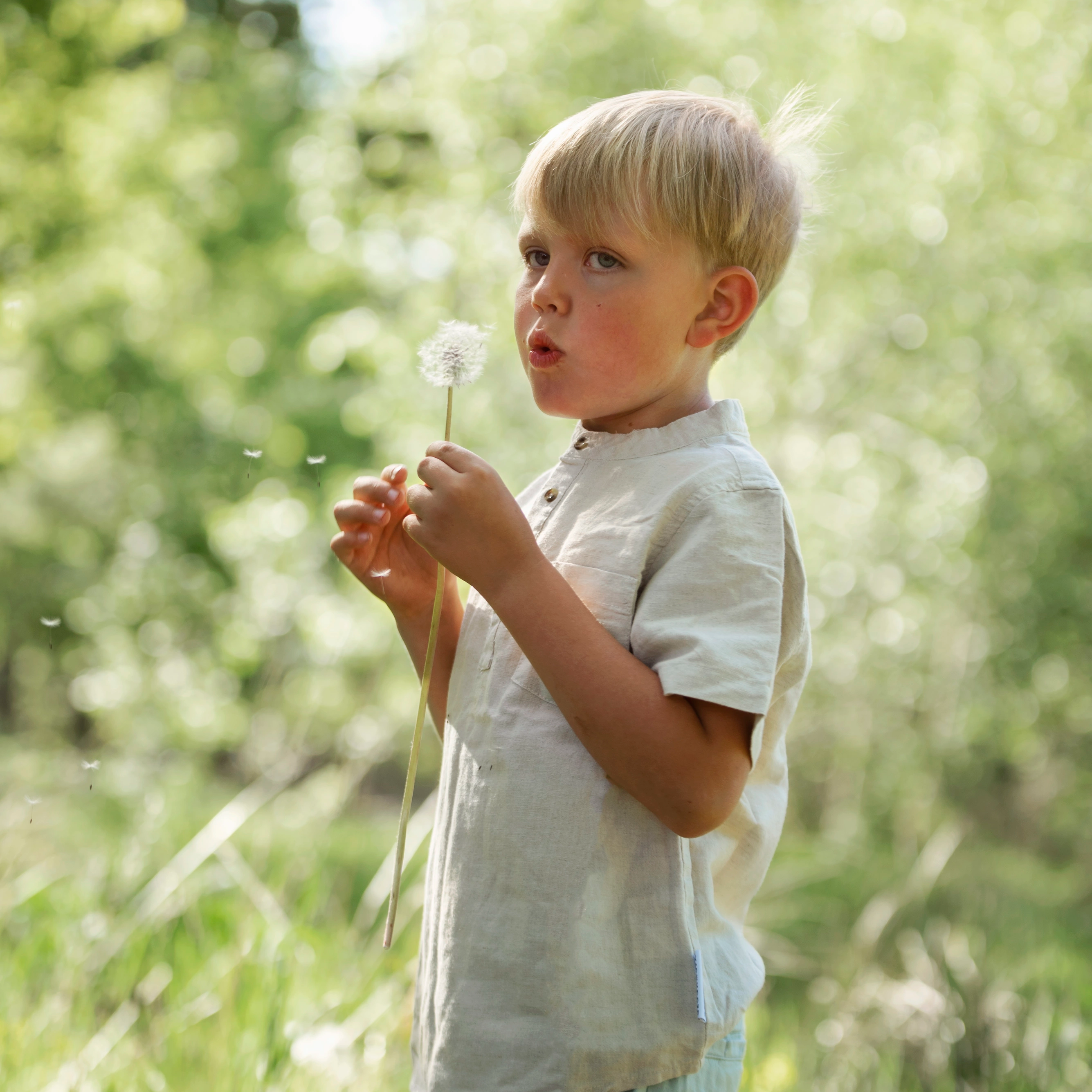 Linnen shirt S.S Nature beige