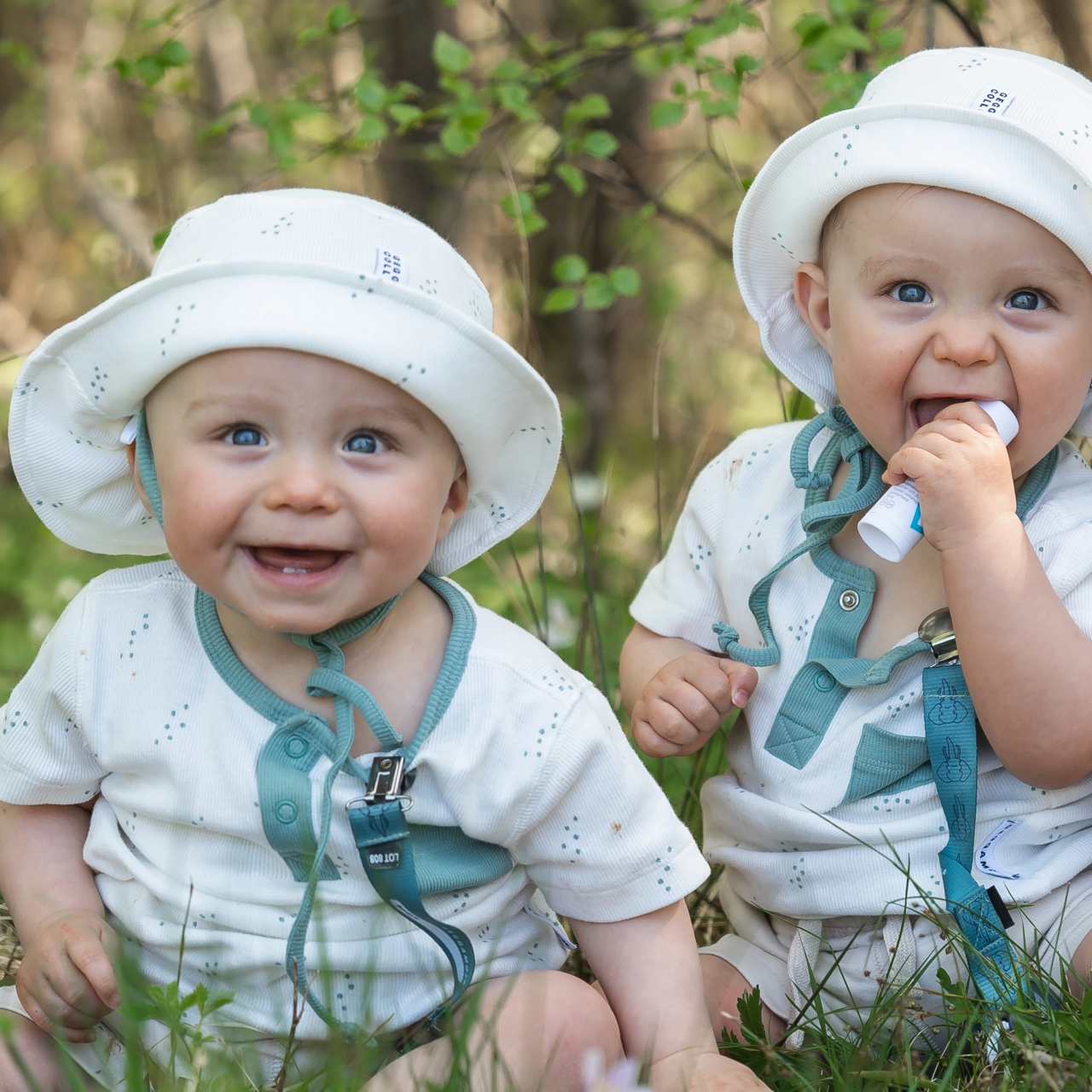 Sunny Hat Tiny green dot 2-6Y