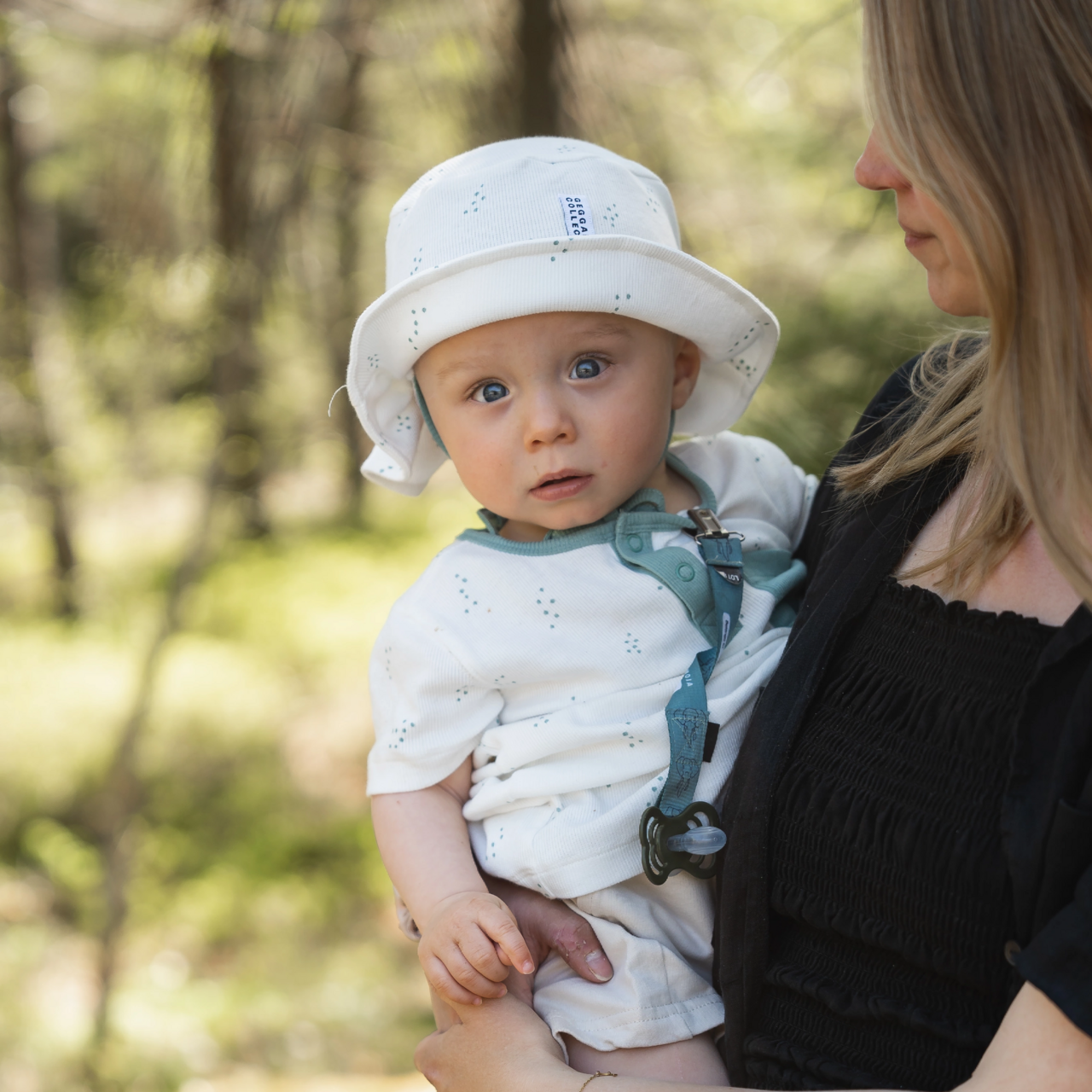 Sunny Hat Tiny green dot 2-6Y