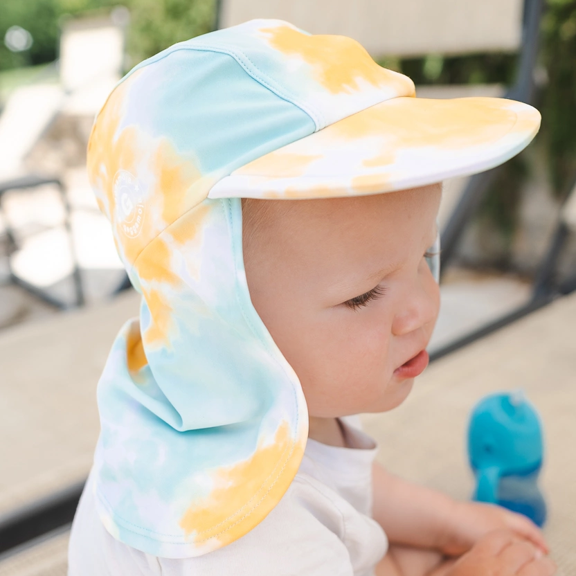 UV Hat Tie dye yellow  4-10M