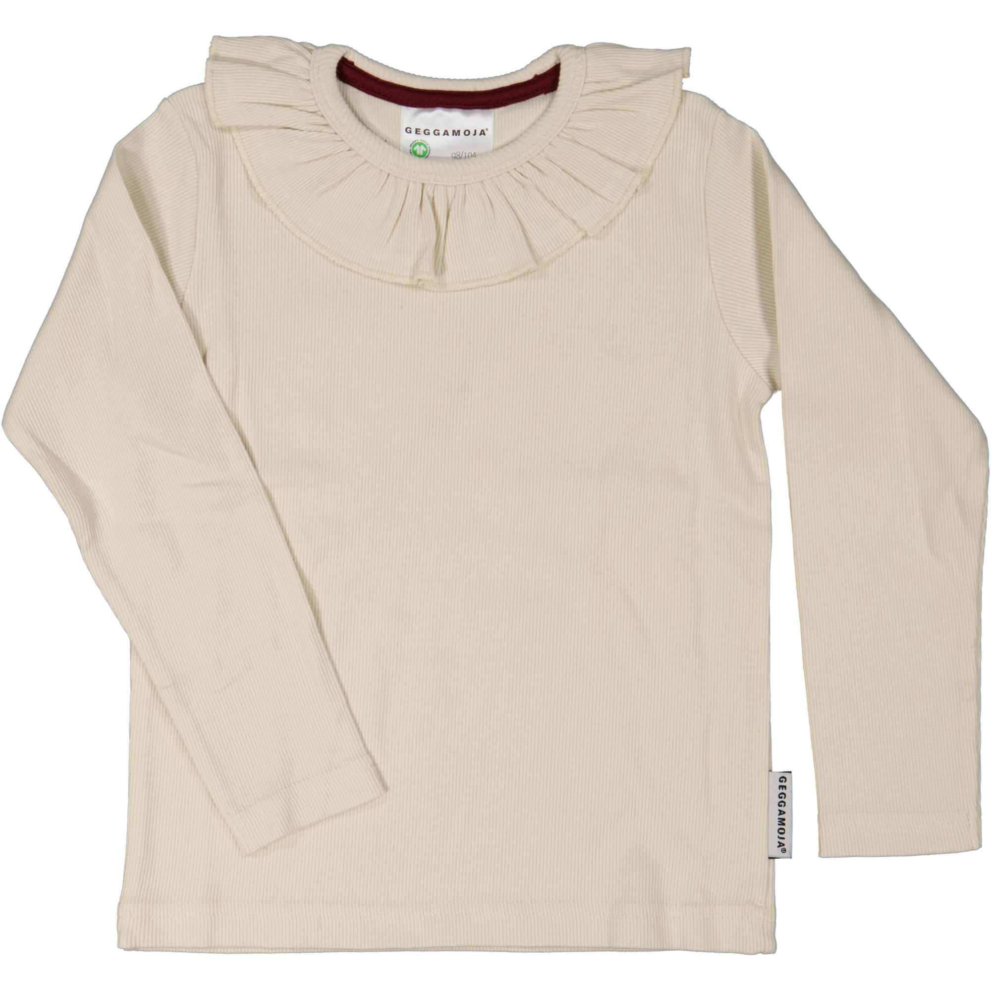 Flounce collar sweater Beige