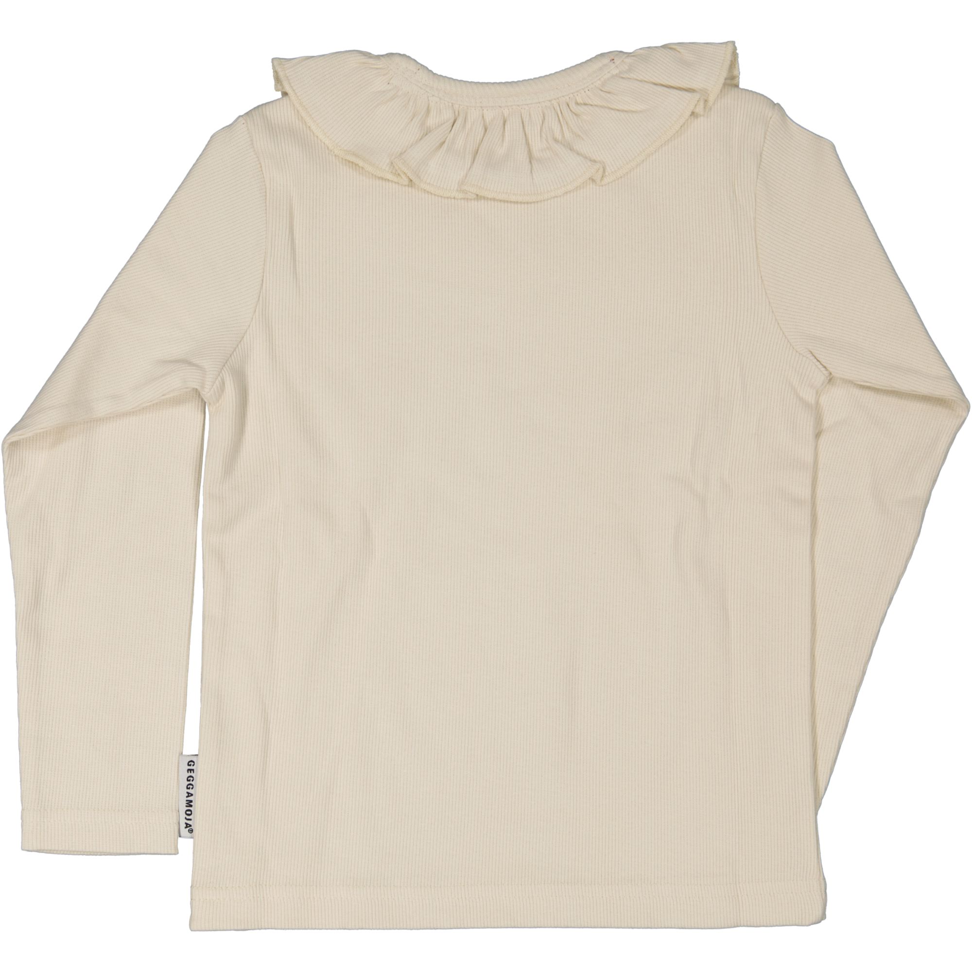 Flounce collar sweater Beige