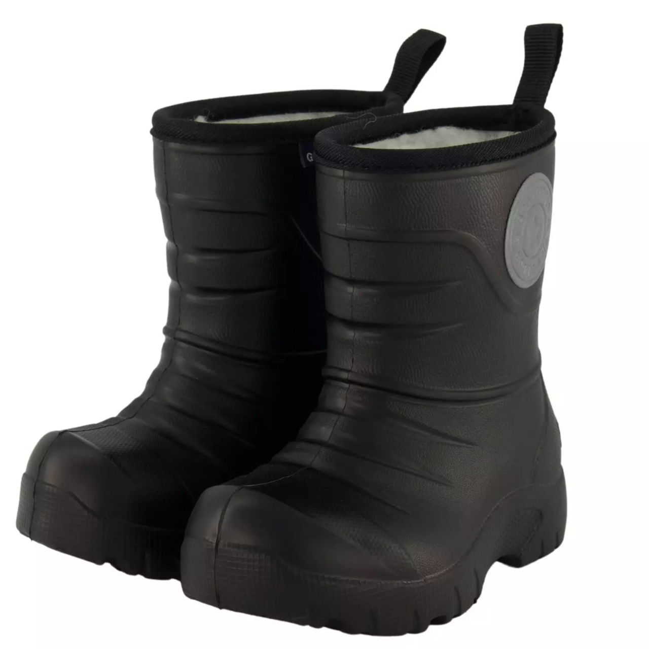 Gefütterte Gummistiefel Black