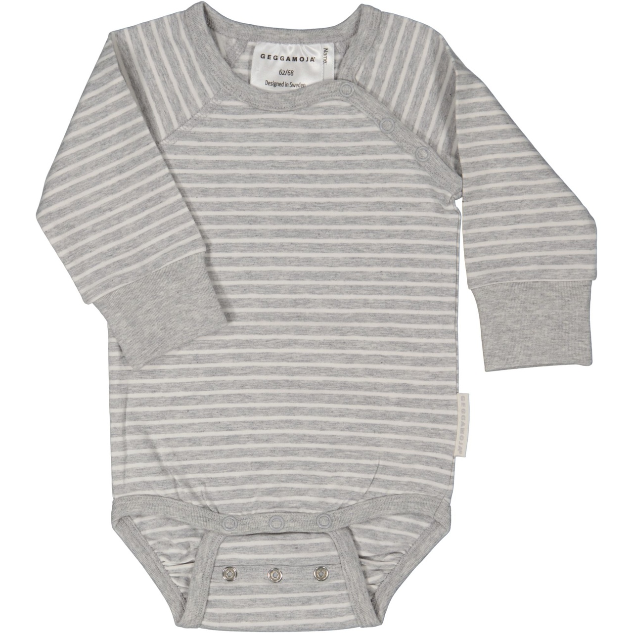 Baby body L.S Classic Grey mel/white 62/68