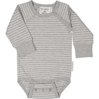 Baby body L.S Classic Grey mel/white 74/80