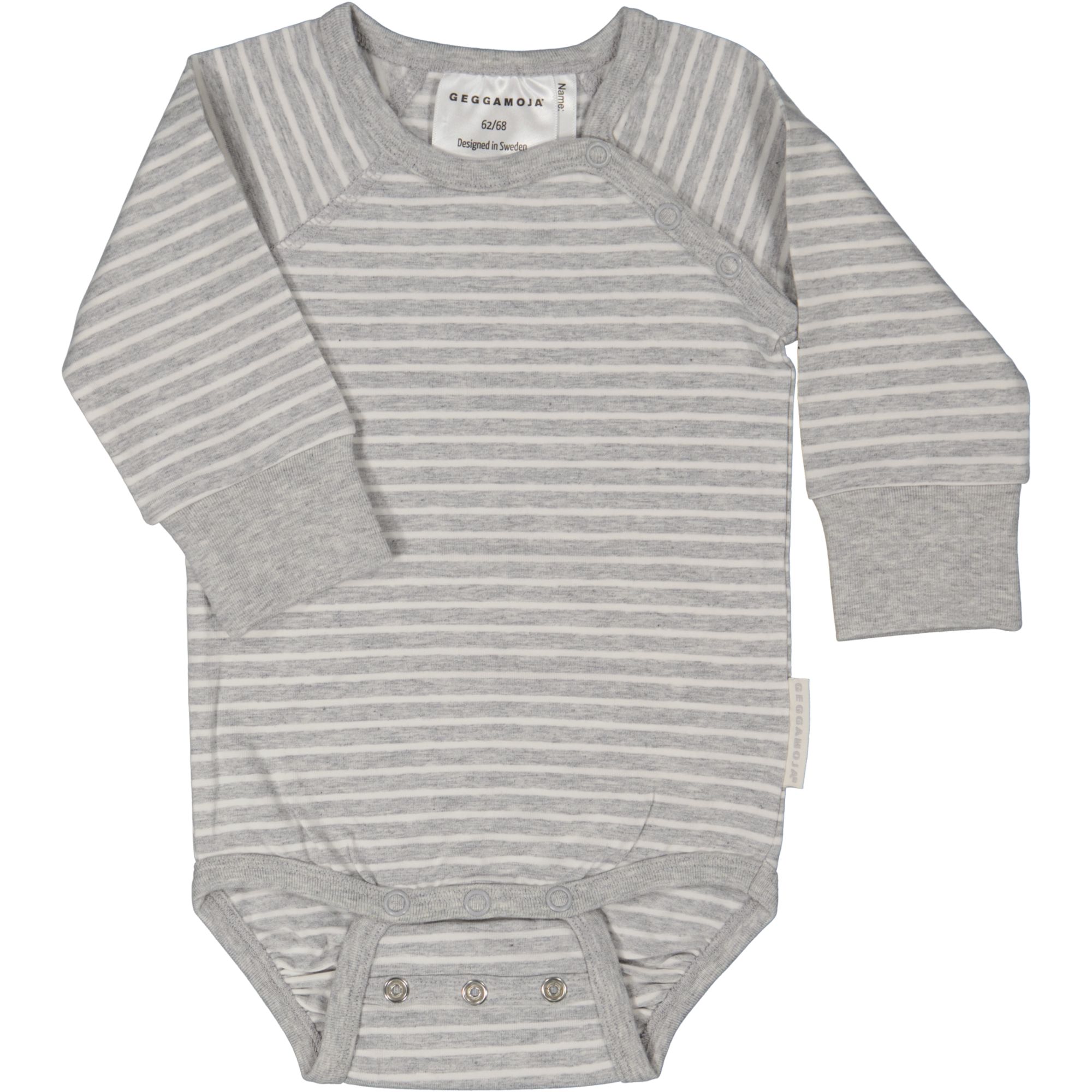 Baby body L.S Classic Grey mel/white