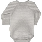 Baby body L.S Classic Grey mel/white 62/68